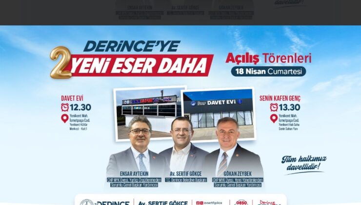Derince’de iki önemli açılış