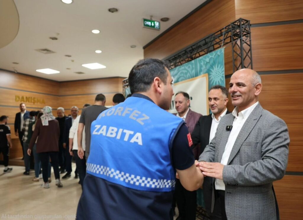 Korfez Belediyesi personeli bayramlasti 1