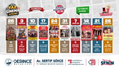 Derince’de Yaz Sinema Günleri Başlıyor