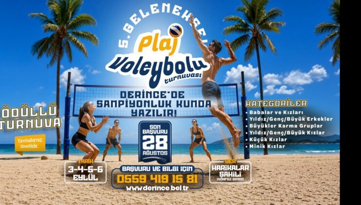 Derince’de Plaj voleybolu