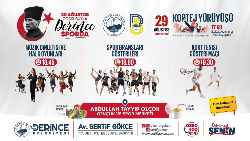30 Ağustos Coşkusu Derince´de Yaşanacak 3 sertifff 1
