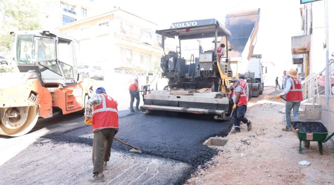 Derince’de Asfalt çalışması başladı